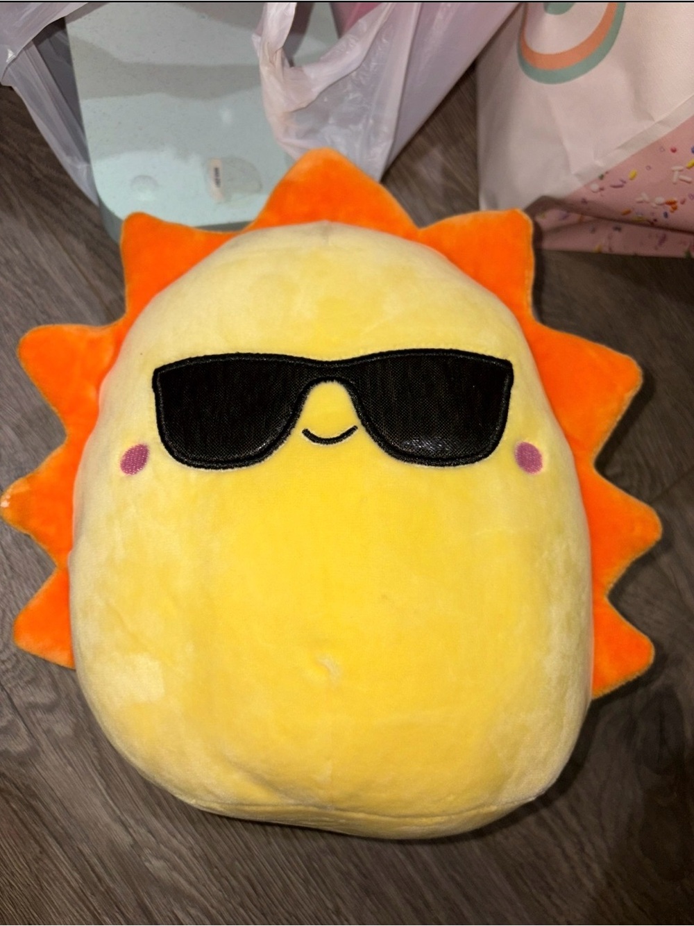 Squishmallow sun shape with sunglasses ☀️🕶️